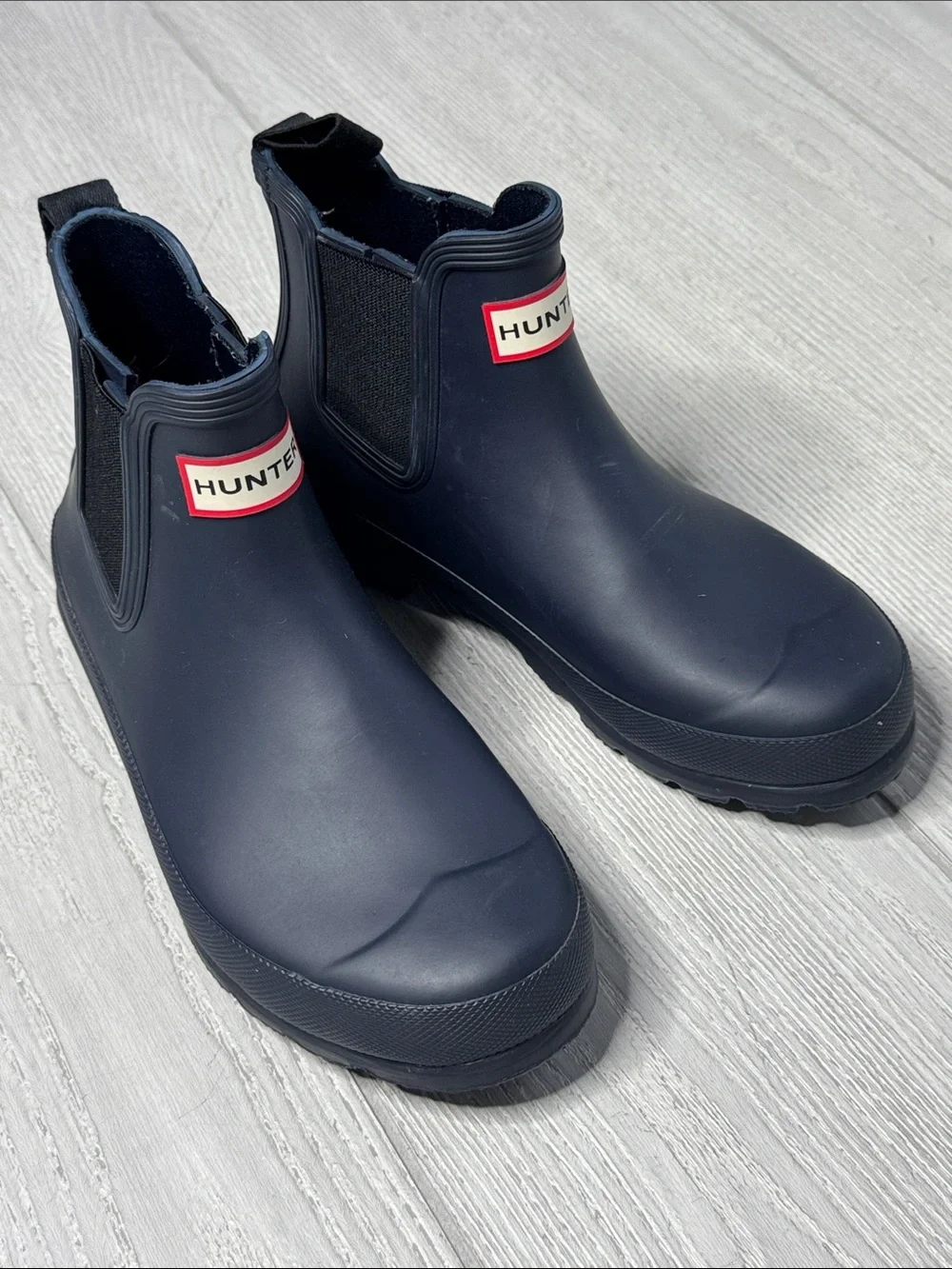 Navy Hunter Original Chelsea Rain Boots, waterproof, outdoors